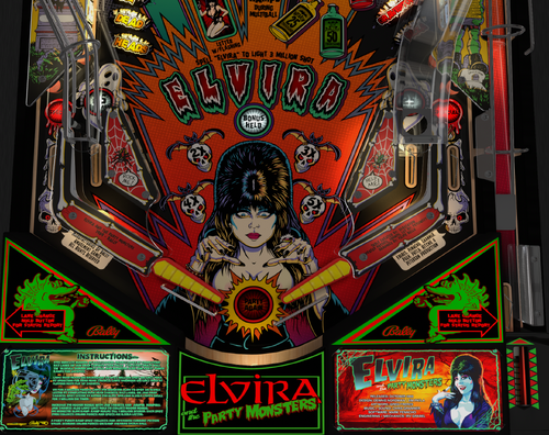 More information about "Elvira and the Party Monsters (Bally 1989) Apron / Instructions mod"