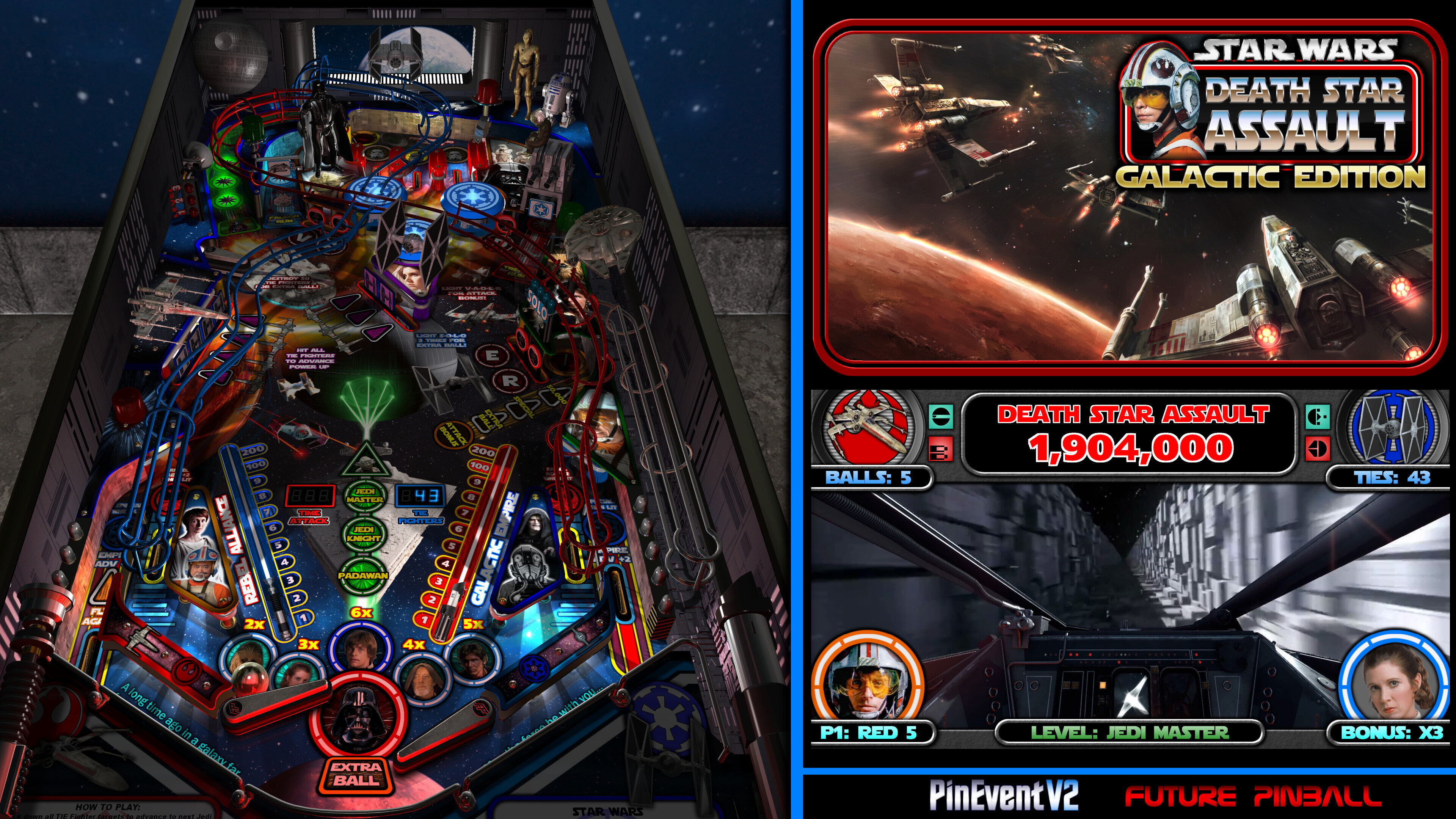 Star Wars: Death Star Assault - GALACTIC EDITION (PinEvent V2 - FizX 3.3)