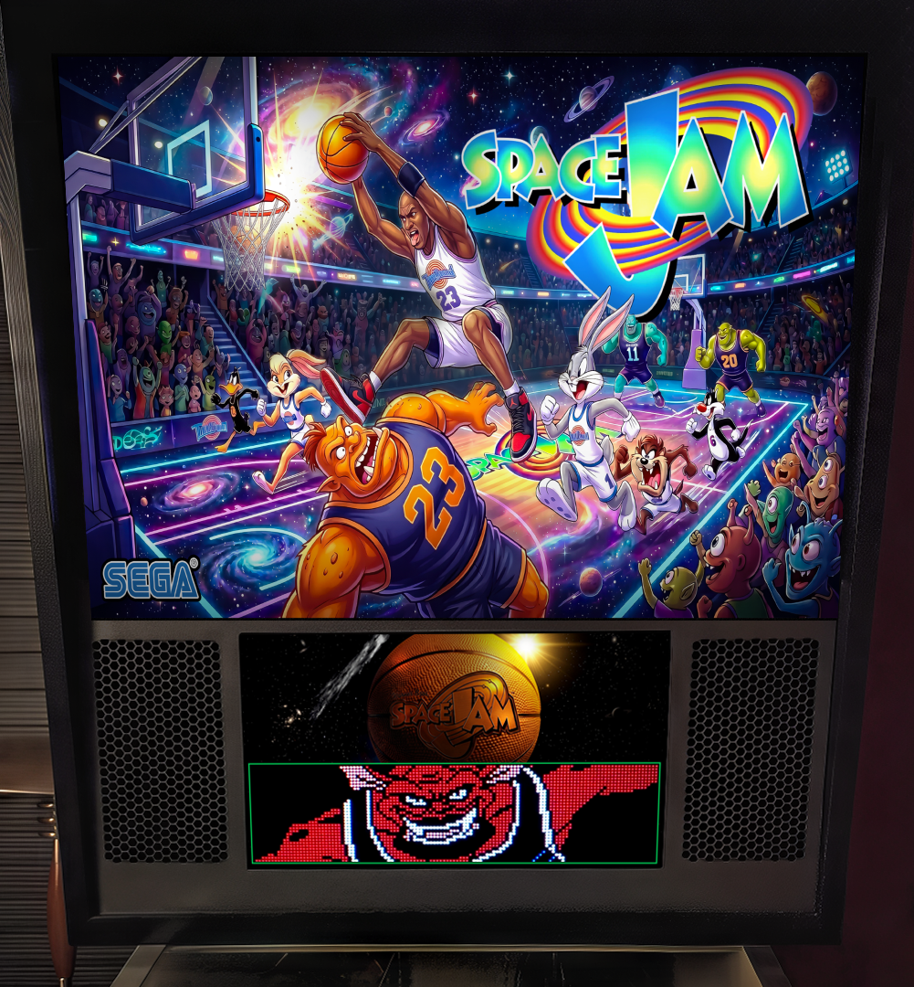 Space Jam (Sega 1996) alt2 b2s + full dmd - B2S Backglass