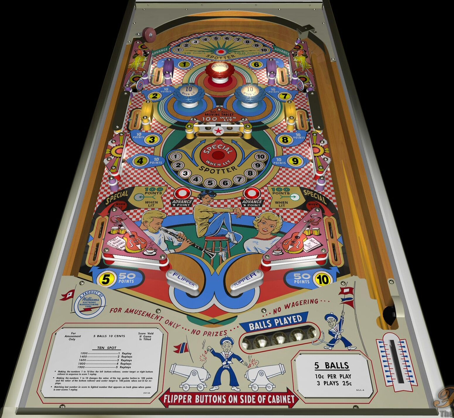 New Future Pinball]Ten Spot (Williams-1961) (FizX3.3) - New