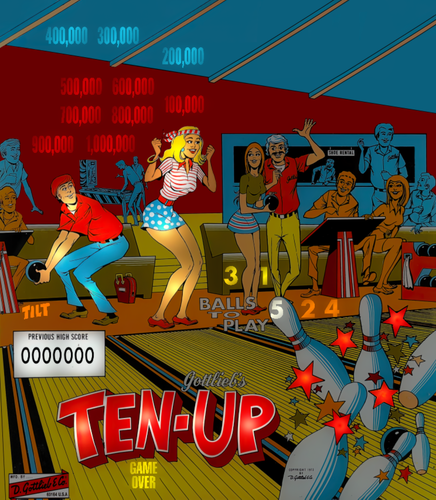 More information about "Ten-Up (Gottlieb 1973) b2s w/full dmd"