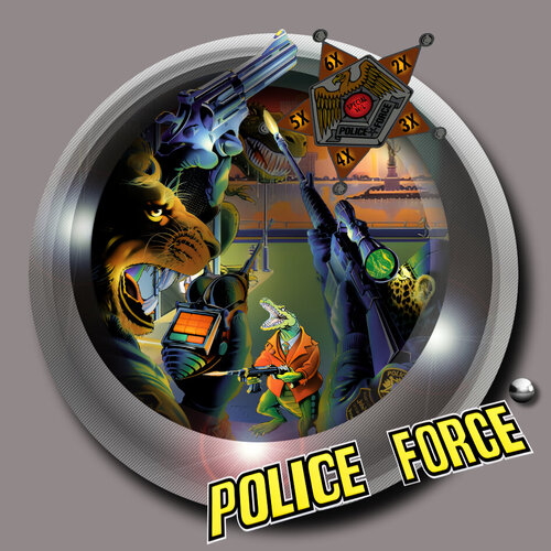 More information about "Police Force (Williams 1989) Diagonal Wheel"