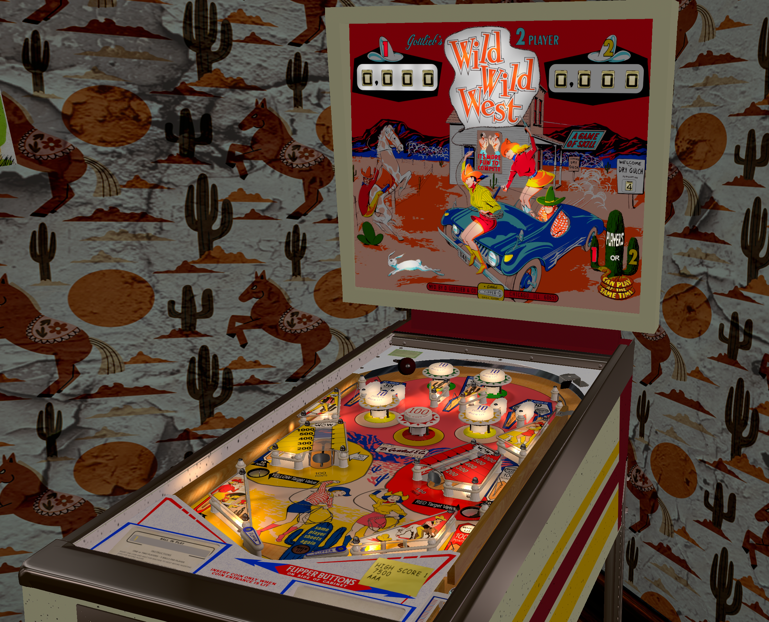 Wild Wild West (Gottlieb 1969) v2.0 - VPX - Pinball Tables