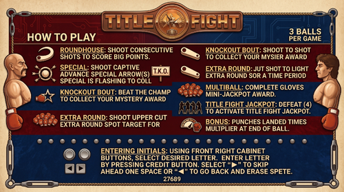 More information about "Title Fight ( 2026 Gottlieb) Rules"