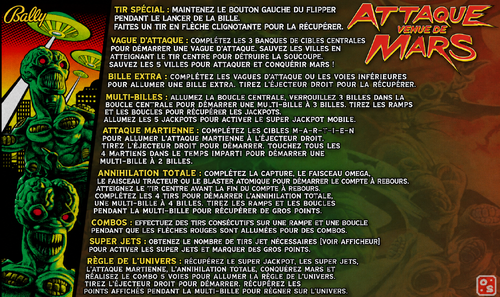 More information about "Carte d'instructions / Règles en Français Attack from Mars LE"