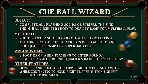 More information about "Cue Ball Wizard (Gottlieb 1992) Instructions"