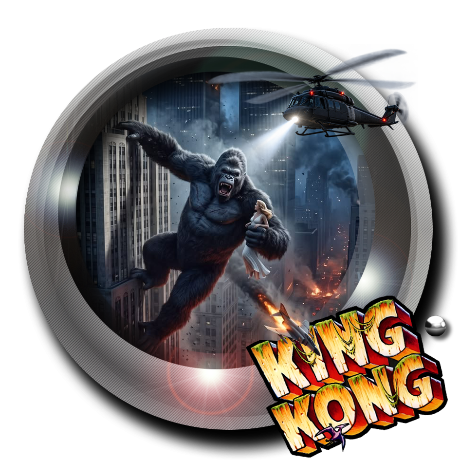 King Kong (Data East 1990) - Diagonale Style Wheel - Wheel Images
