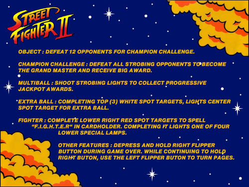 More information about "Street Fighter II (Gottlieb 1993) Instruction cards"