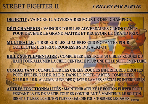 More information about "Carte d'instructions / Règles en Français de Street Fighter II (Gottlieb 1993)"