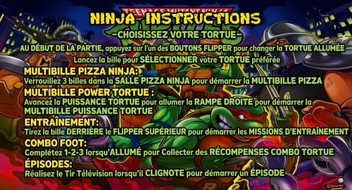 More information about "Carte d'instructions / Règles en Français de Teenage Mutant Ninja Turtles (Stern-Data East mash-up)"