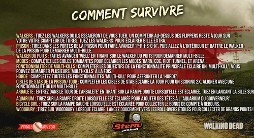 More information about "Carte d'instructions / Règles en Français de The Walking Dead (Stern 2025)"