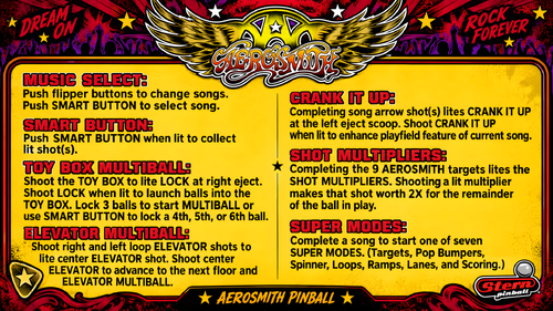 More information about "Aerosmith Instruction Card / Rules"