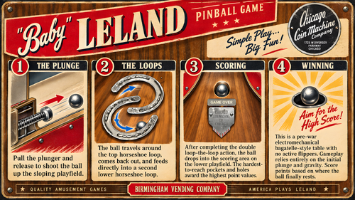 More information about "Baby Leland (Chicago Coin 1933) Instruction Card / Rules"