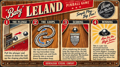 More information about "Baby Leland (Chicago Coin 1933) Instruction Card / Rules"