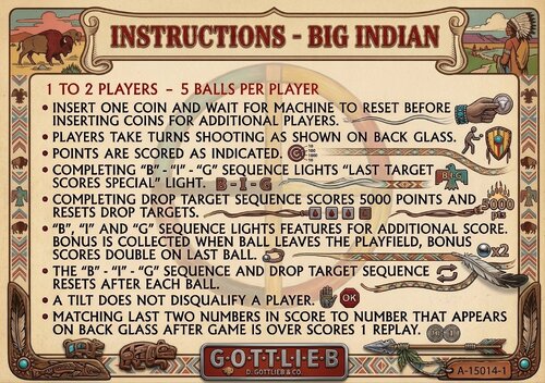More information about "Big Indian Instruction Card / Rules"