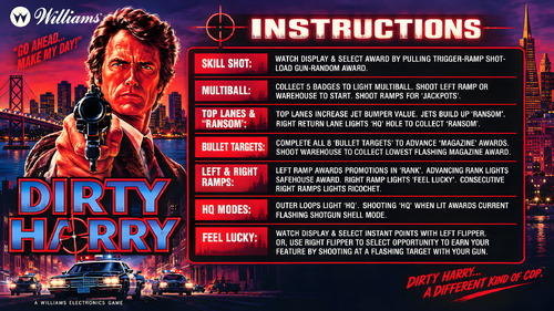 More information about "Dirty Harry (Williams 1995) Instruction Card / Rules"