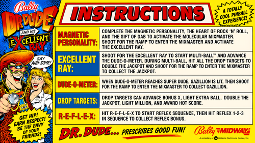 More information about "Dr. Dude And His Excellent Ray Instruction Card / Rules"