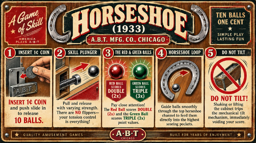 More information about "Horseshoe (A.B.T. Manufacturing 1933) Instruction Card / Rules"