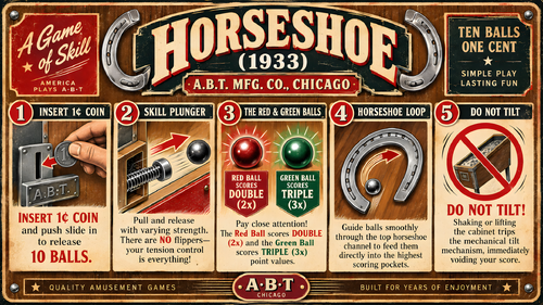 More information about "Horseshoe (A.B.T. Manufacturing 1933) Instruction Card / Rules"