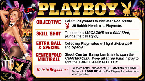 More information about "Playboy (Stern 2002) Instruction Card / Rules"