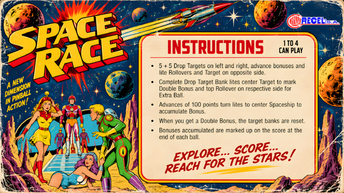 More information about "Space Race (Recel 1977) Instruction Card / Rules"