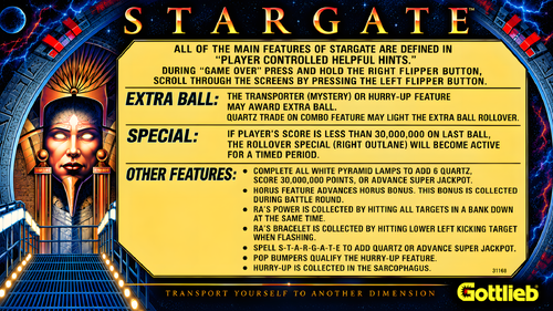 More information about "Stargate (Gottlieb 1995) Instruction Card / Rules"
