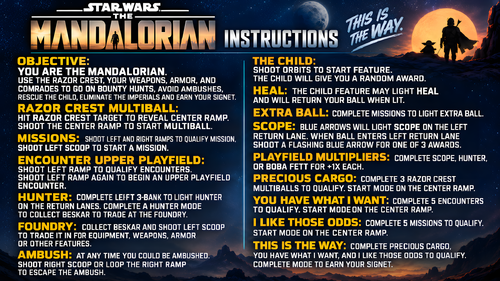 More information about "Star Wars The Mandalorian Instruction Card / Rules"