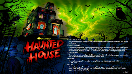More information about "Haunted House (Gottlieb 1982) Instruction Card"