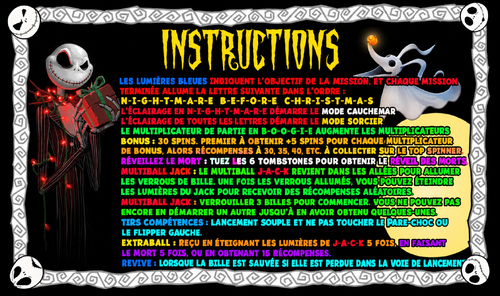 More information about "Carte d'instructions / Règles en Français  de Nightmare Before Christmas(2024)"
