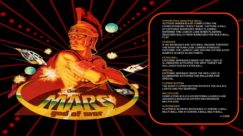 More information about "Mars God of War (Gottlieb 1981) Instruction Card"