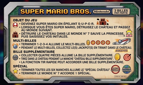 More information about "Carte d'instructions / Règles en Français de  Super Mario Bros"