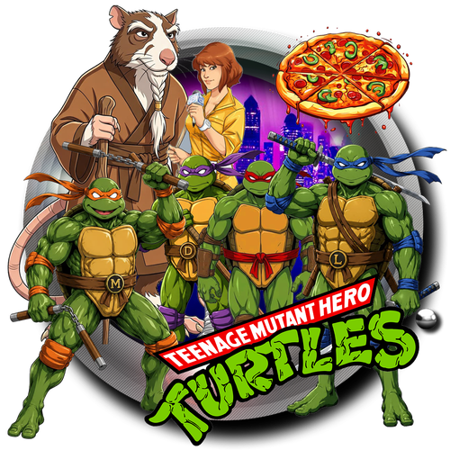More information about "Teenage Mutant Ninja Turtles (Data East 1991) - Diagonale Style Wheel"
