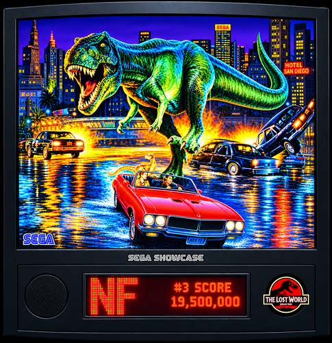 More information about "The Lost World Jurassic Park (Sega 1997) 2 Screen Backglass"