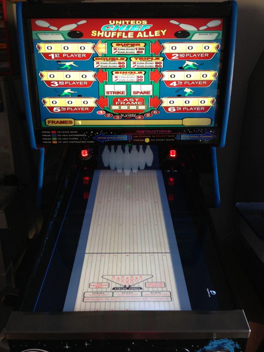 Virtual Shuffle Bowler mock-up/proof of concept of how it would look on a 3 screen Pin2k style cabinet.
