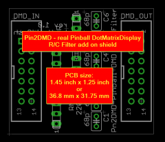 Pin2DMD - R/C Filter for real Pinball DMDs