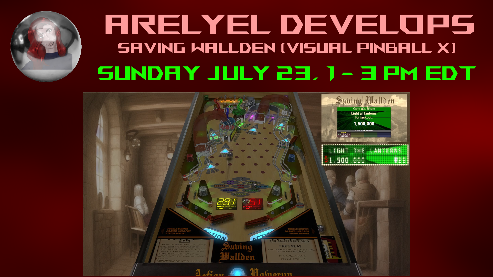 Arelyel Develops - Saving Wallden (Visual Pinball X)